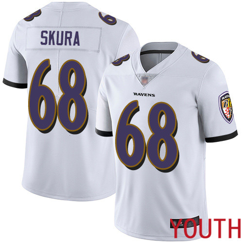 Baltimore Ravens Limited White Youth Matt Skura Road Jersey NFL Football #68 Vapor Untouchable->youth nfl jersey->Youth Jersey